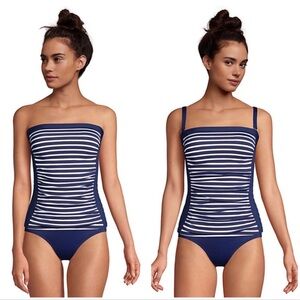 Lands End bandeau tankini 3 piece set: sz 10 + a bonus top in sz 12!